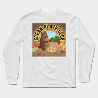 Clean Plate Club Bear - Kids Long Sleeve T-Shirt